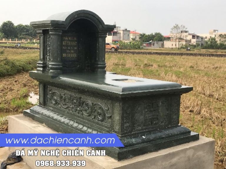 Mộ đá xanh rêu 1 mái Vòm đẹp, trang trọng, bề thế