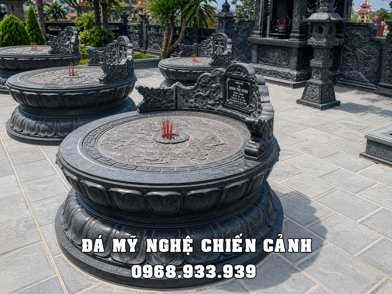 Mộ Đá Tròn Cao Cấp, Chạm Khắc Tinh Xảo – Báo Giá Mới Nhất