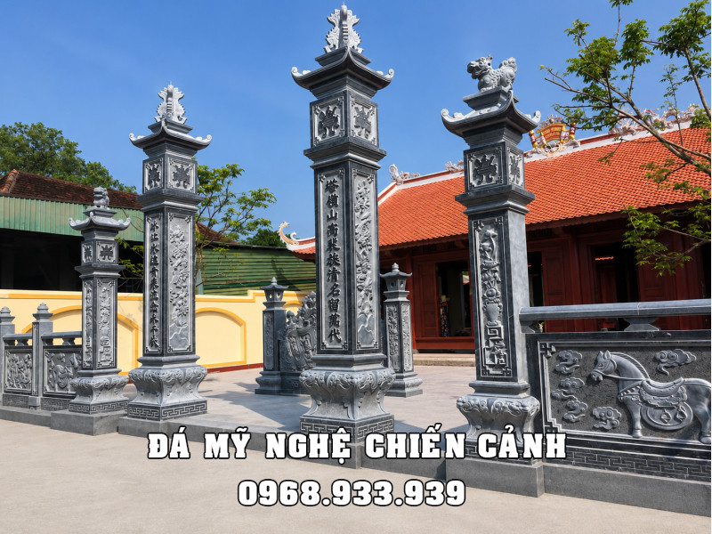 Mẫu Cổng đá tam quan - Mẫu Cổng đá đẹp, tứ trụ