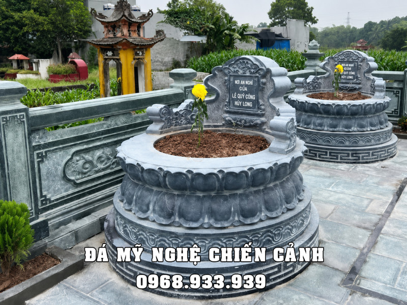 Mẫu Mộ Đá Tròn Đẹp - Kích thước Mộ đá tròn chuẩn