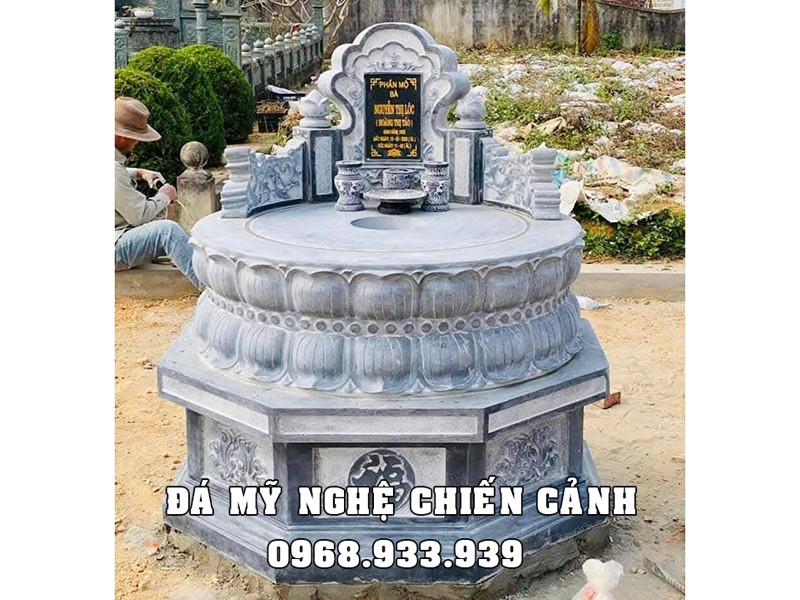 Mẫu Mộ đá tròn - Mộ tròn bát giác đẹp, chuẩn phong thủy