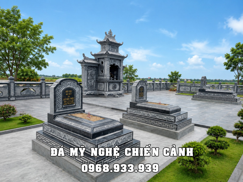 Mẫu Mộ đá đơn xanh đen Thanh Hóa, Mộ đá giá rẻ